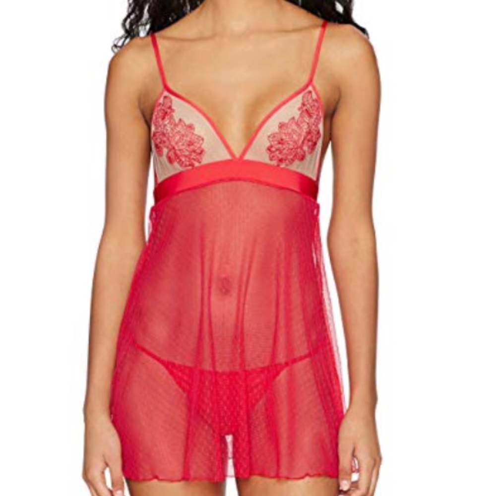 Kirara Point D'esprit Chemise And G-String [Nwot] - image 1